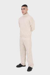 Ivory oversized wool turtleneck jumper