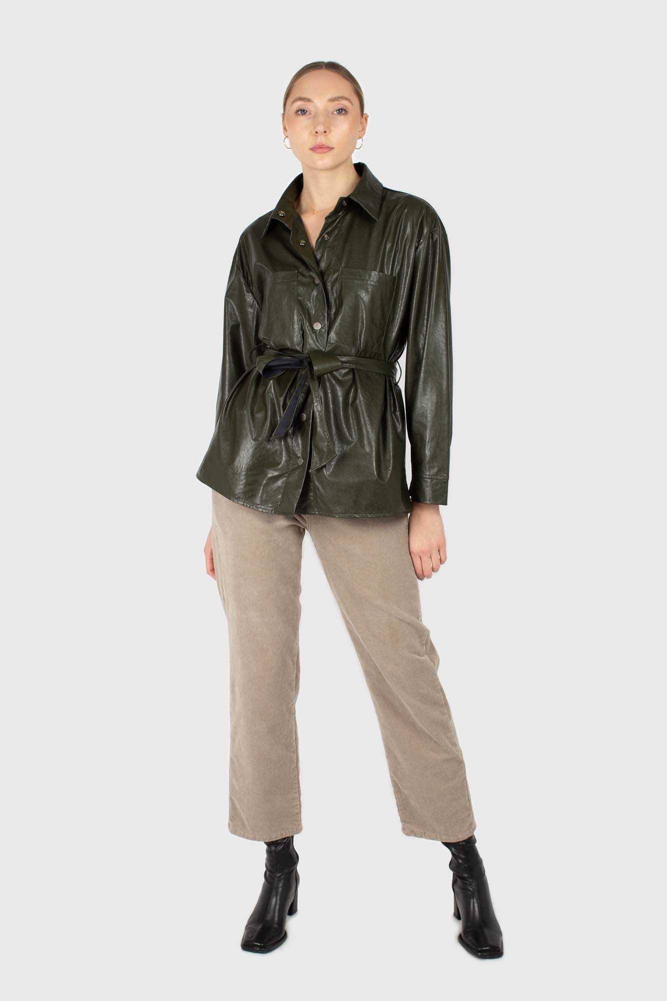 Beige micro corduroy loose fit trousers - 2314