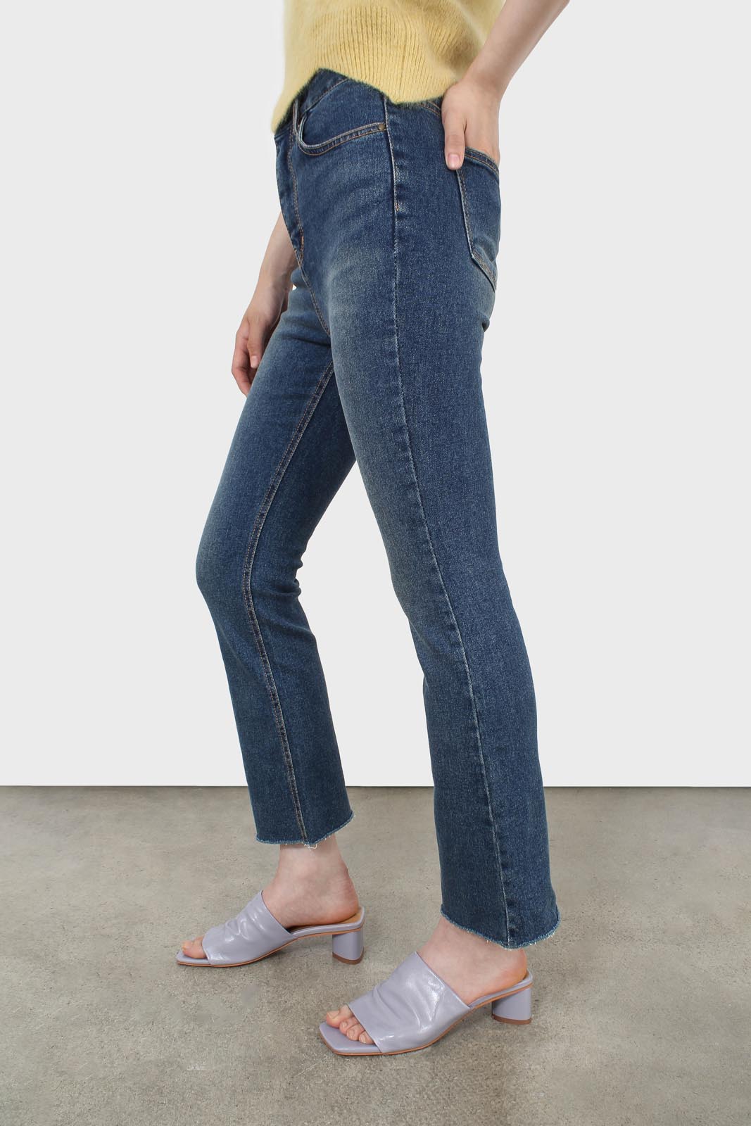 Washed blue boot cut jeans - 3262