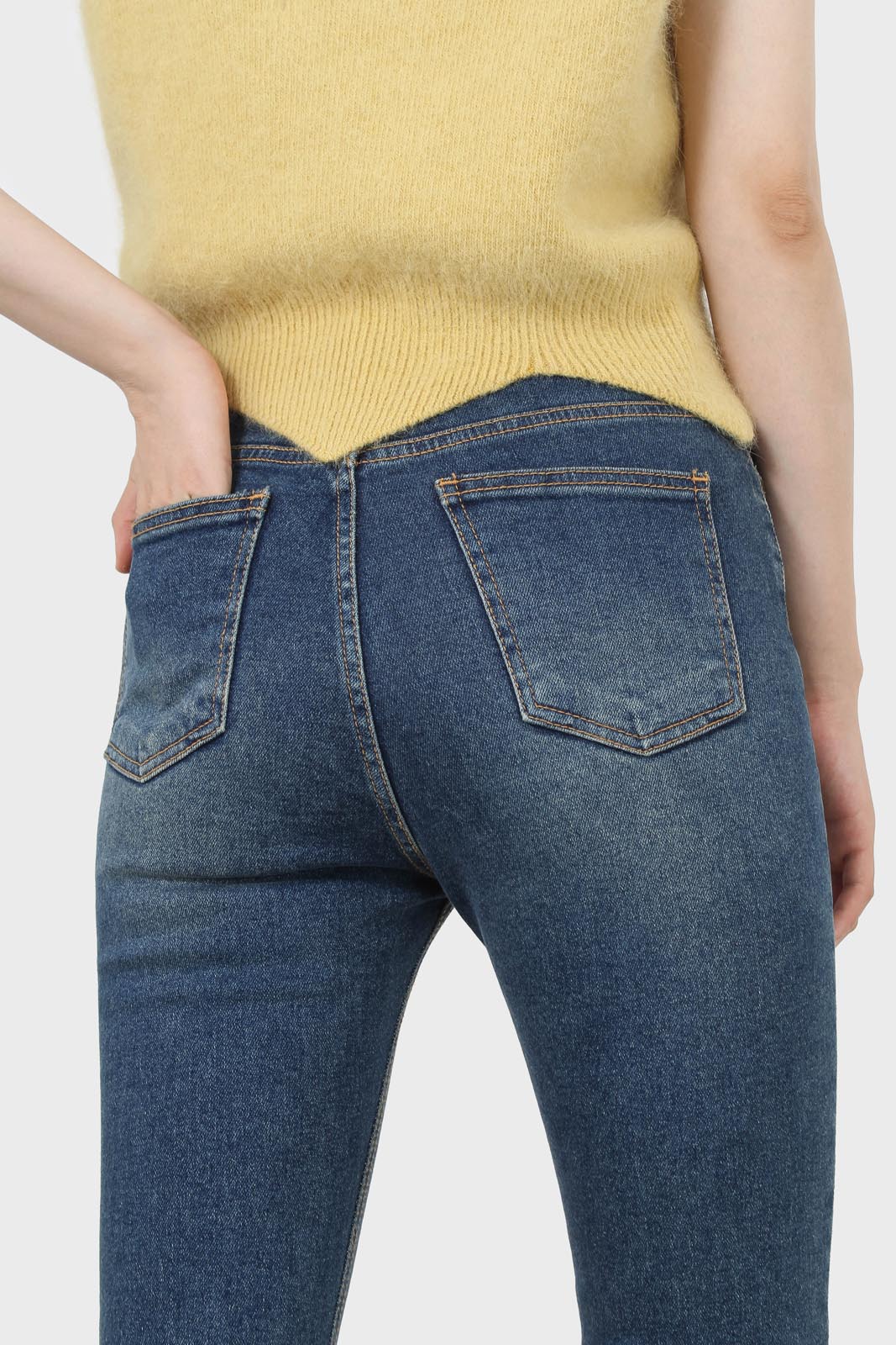 Washed blue boot cut jeans - 3262