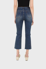 Washed blue boot cut jeans - 3263