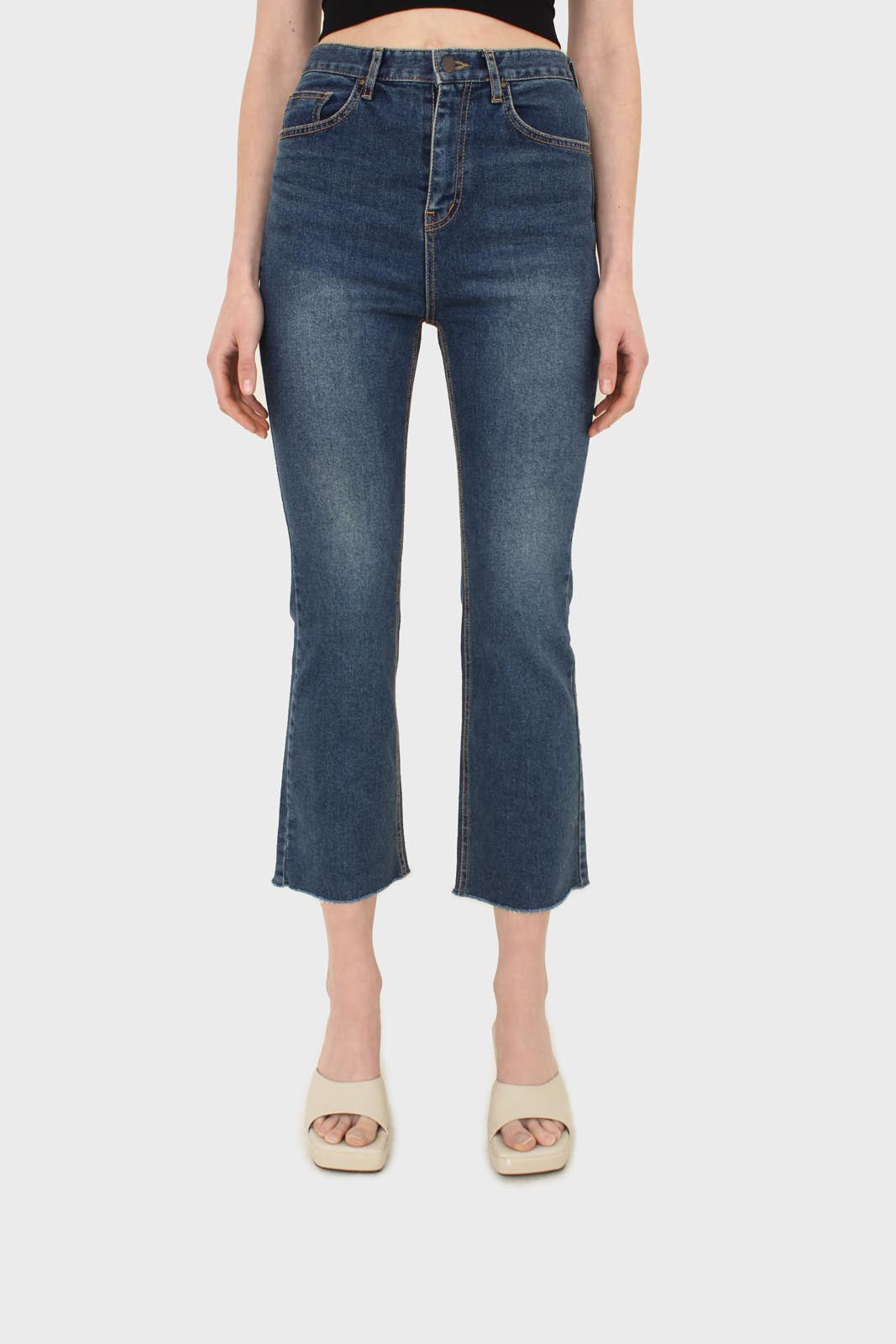 Washed blue boot cut jeans - 3263