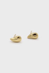 Gold water drop earrings