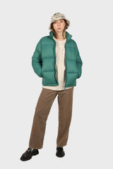 Teal thick classic puffer jacket