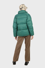 Teal thick classic puffer jacket