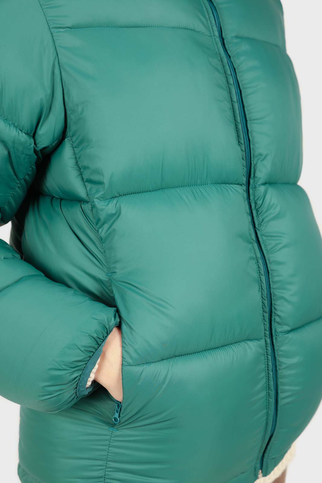 Teal thick classic puffer jacket