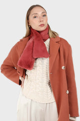 Dusty orange double breasted handmade wool coat