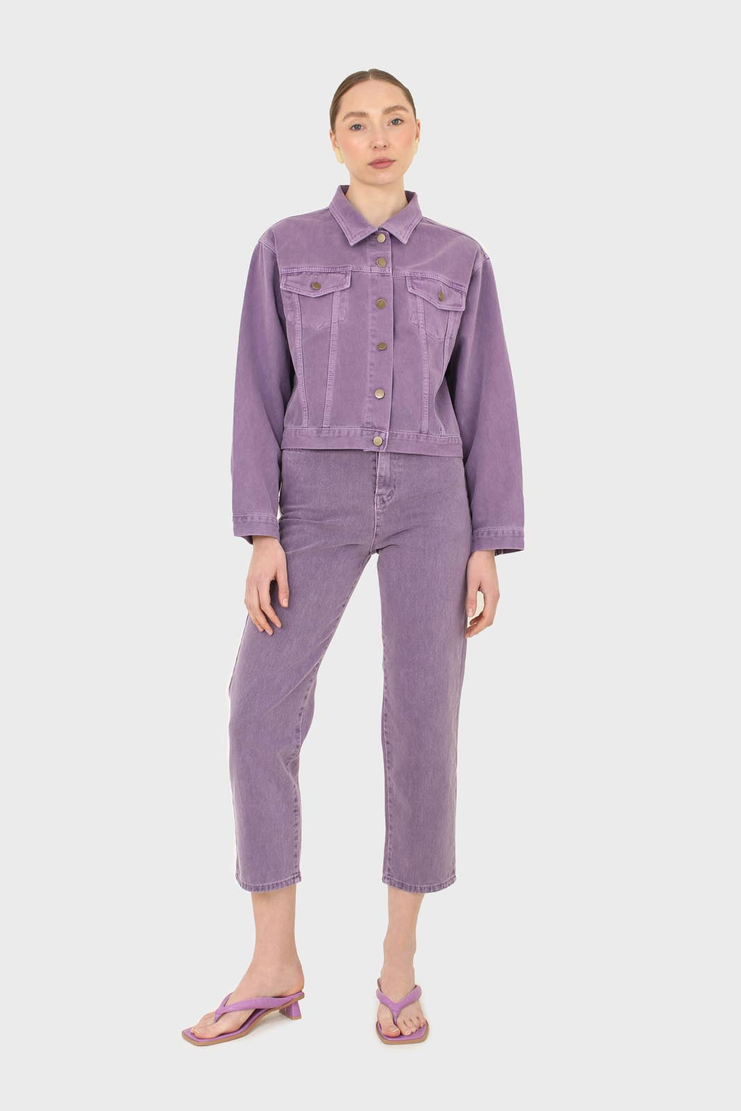 Washed violet mom jeans - 209