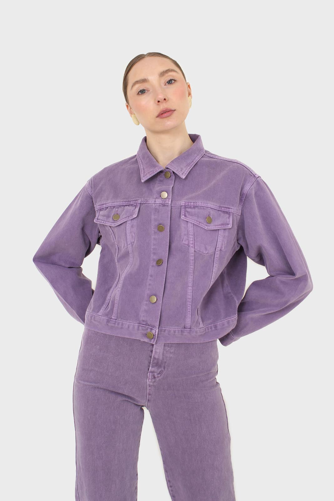 Washed violet mom jeans - 209