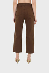 Brown soft touch mom jeans - 200