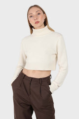 Brown wool tucked tailored trousers