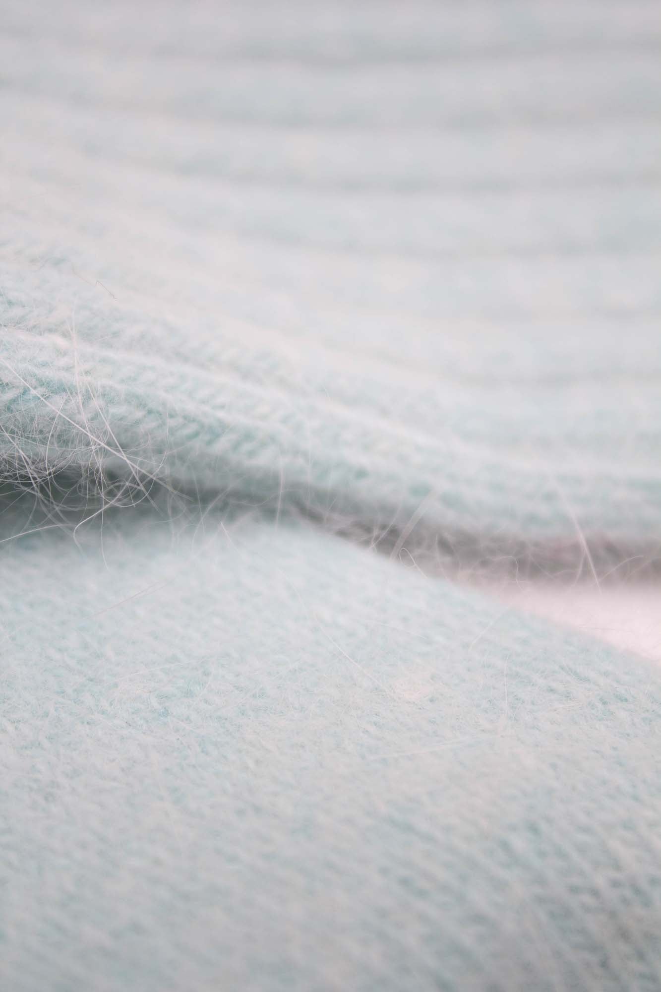 Mint green ribbed angora long socks