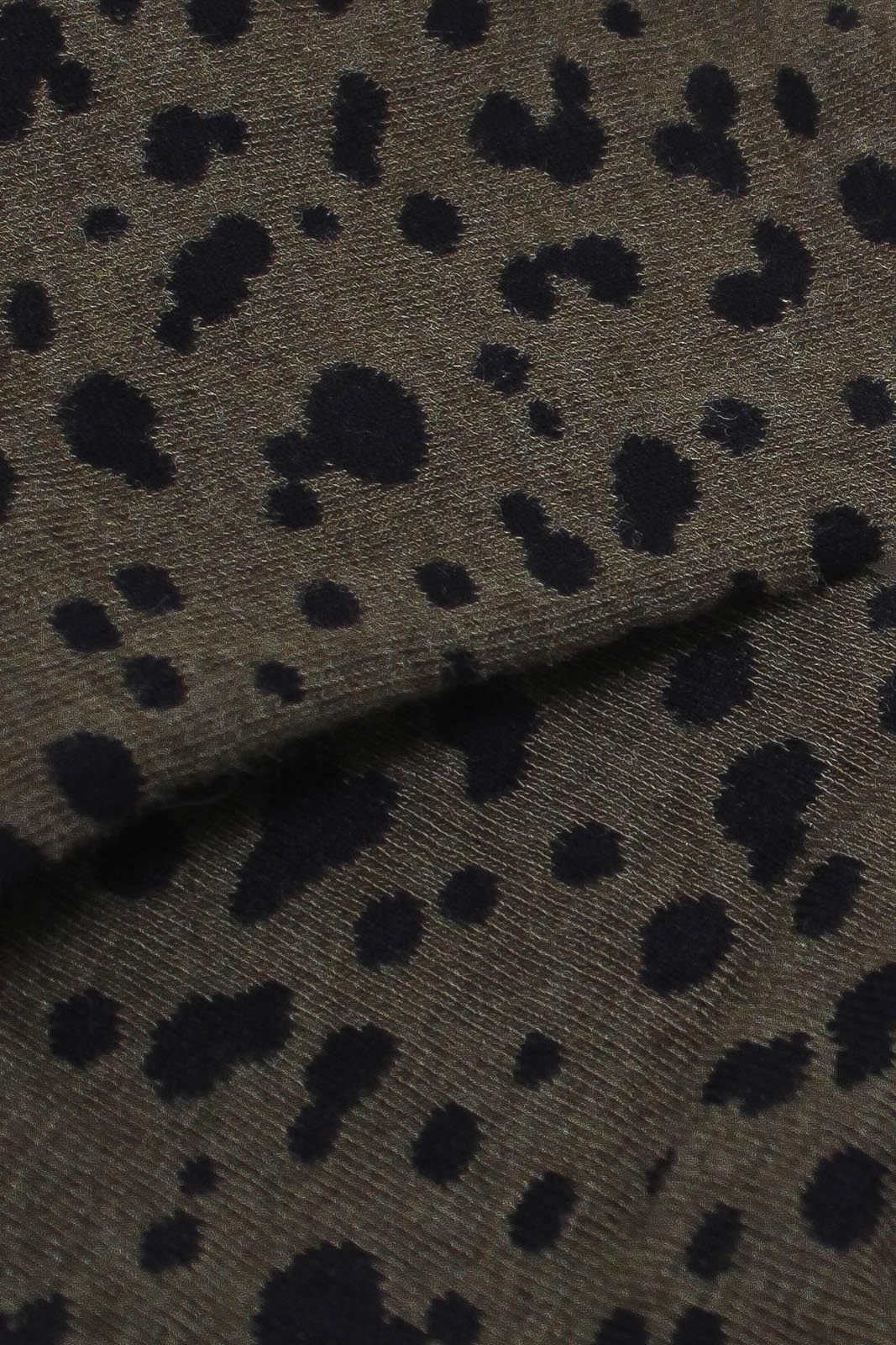 Khaki and black leopard socks