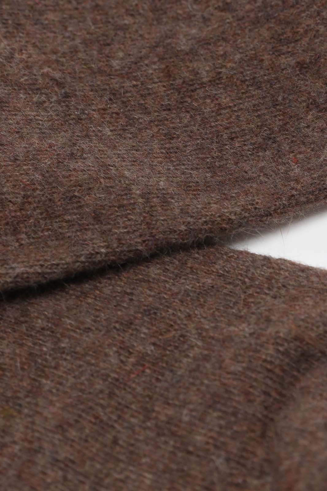 Brown smooth wool long socks