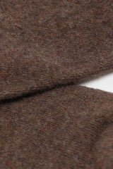 Brown smooth wool long socks
