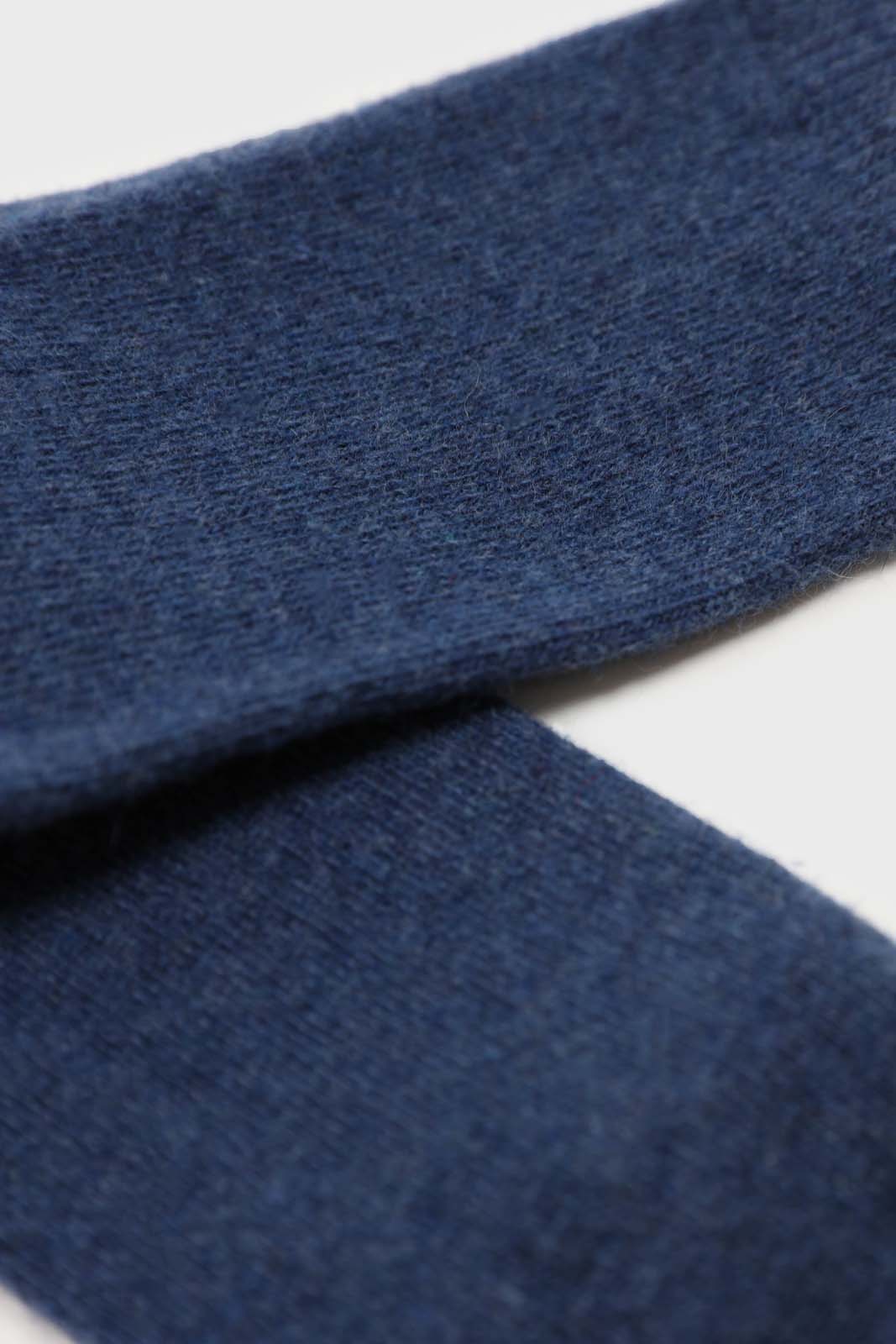 Blue smooth wool long socks