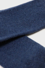 Blue smooth wool long socks