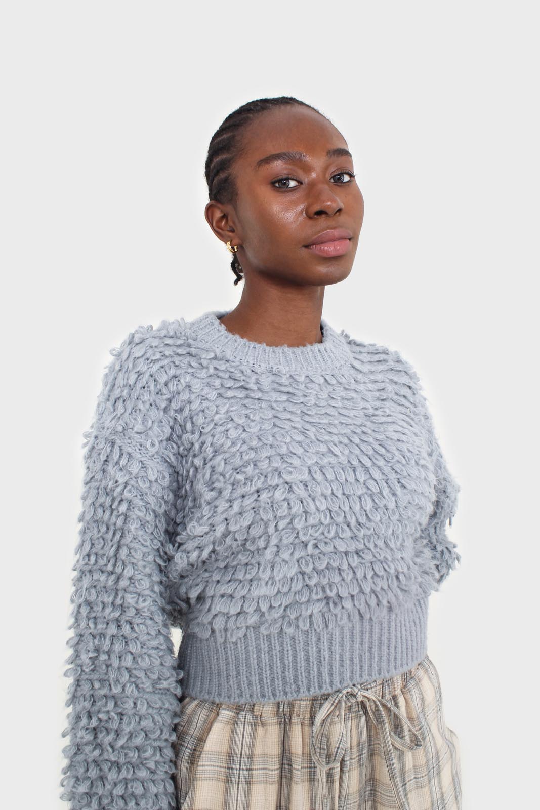 Light blue loopy jumper
