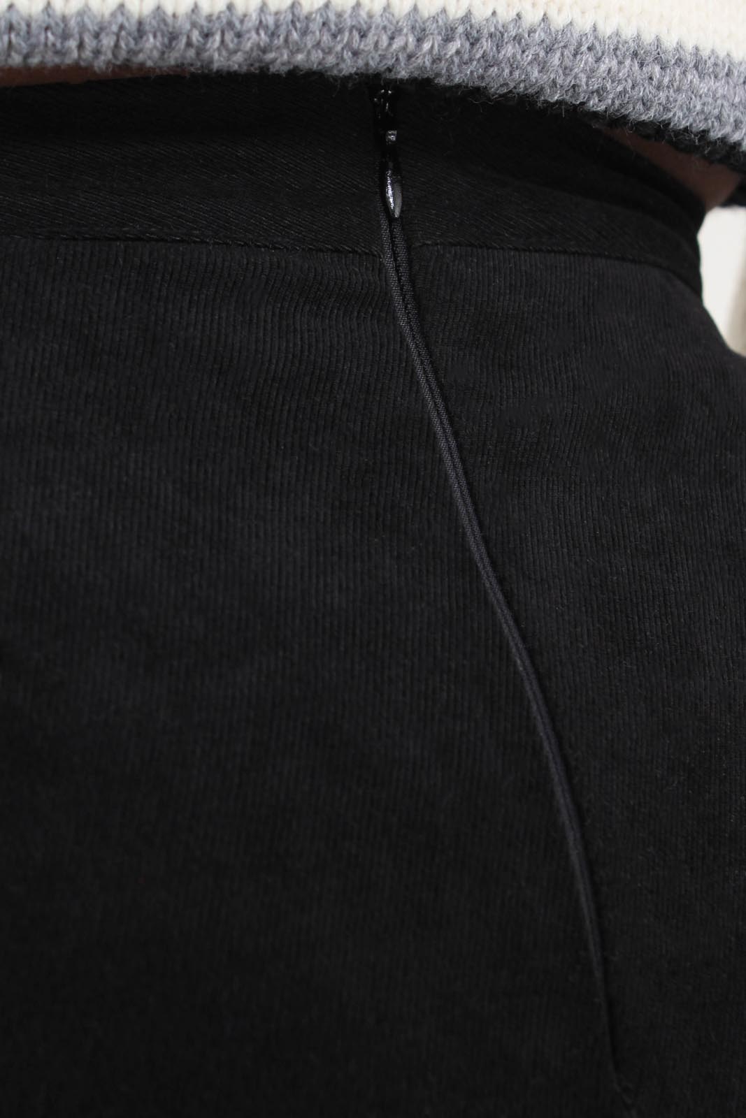 Black double button panel pocket mini skirt