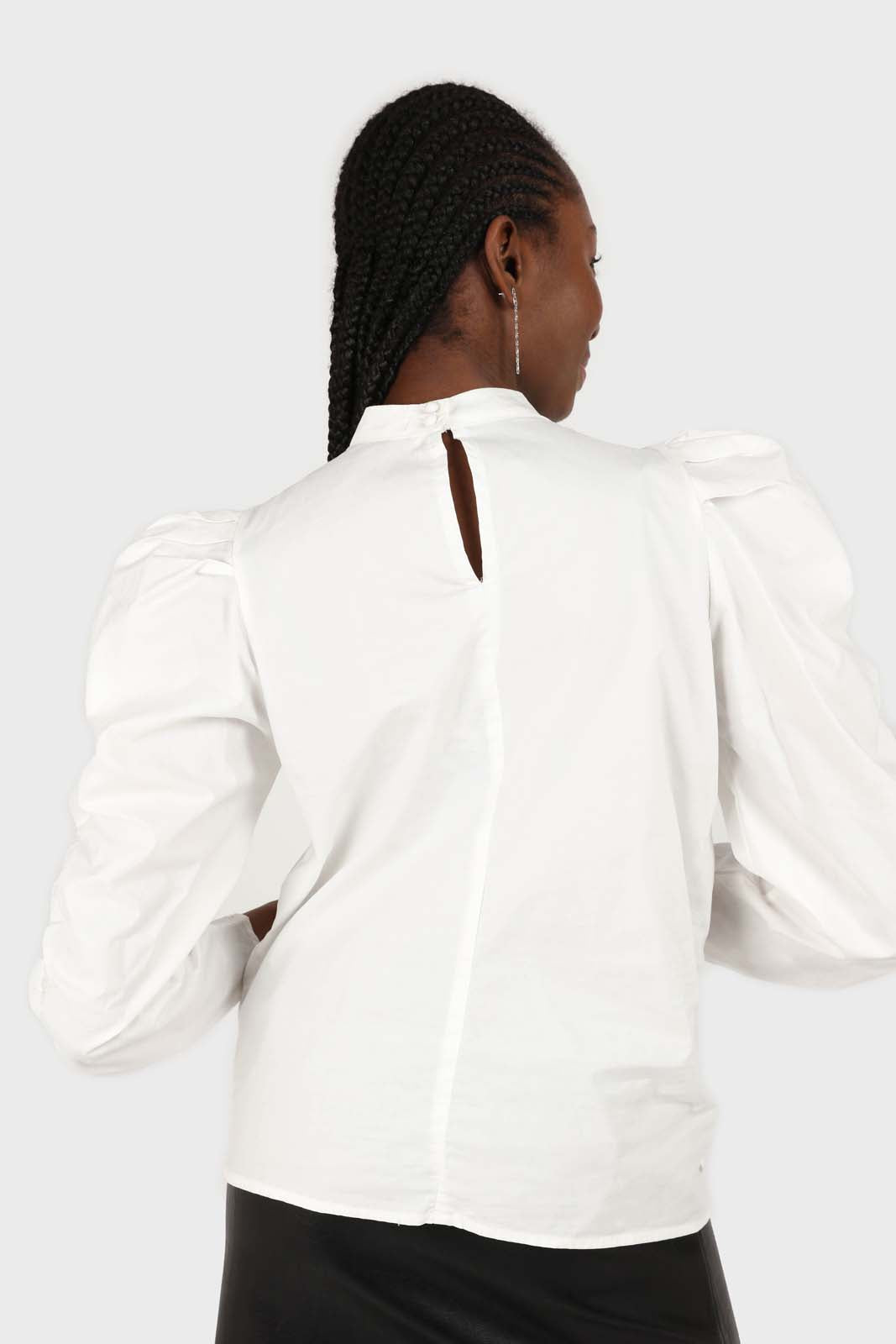 Ivory Side shirring long sleeved top
