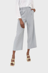 Mint green smart wide leg trousers