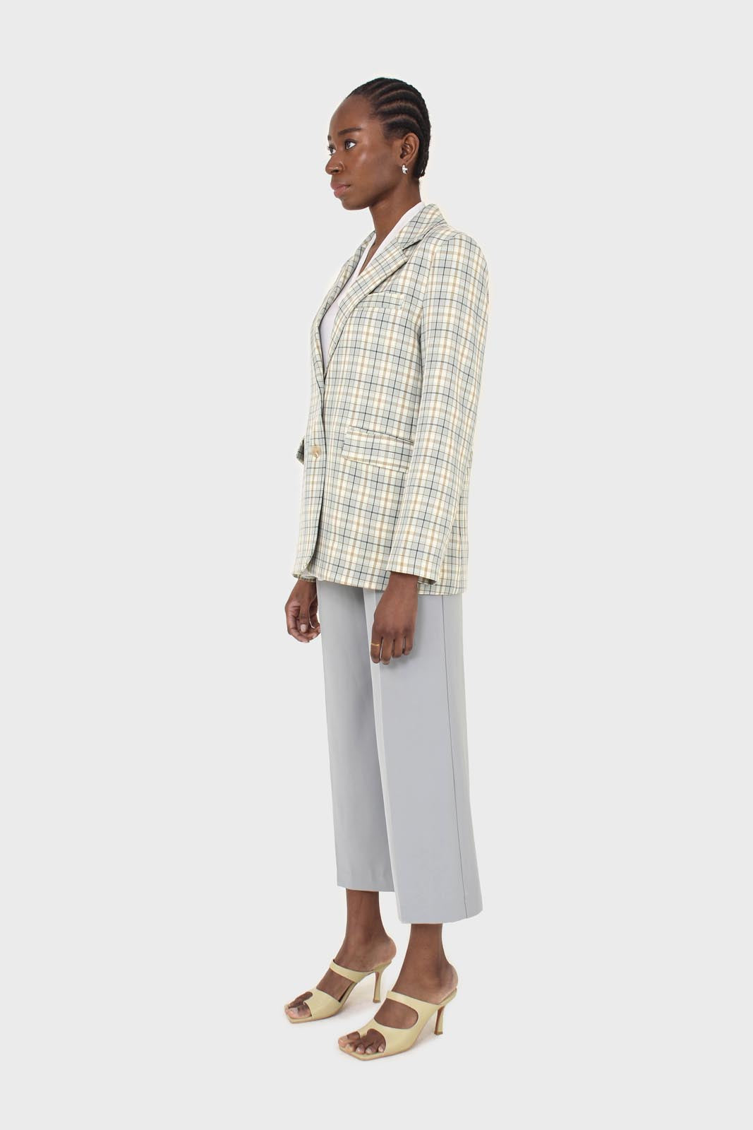 Mint green smart wide leg trousers