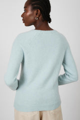Mint crew neck raglan sleeve wool jumper