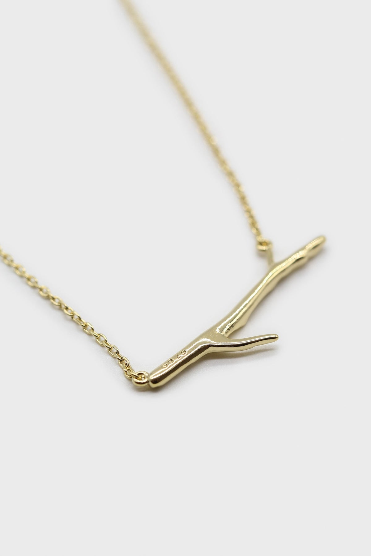 Charm necklace - Gold twig