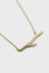 Charm necklace - Gold twig