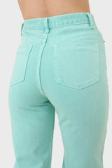 Washed mint mom jeans - 209