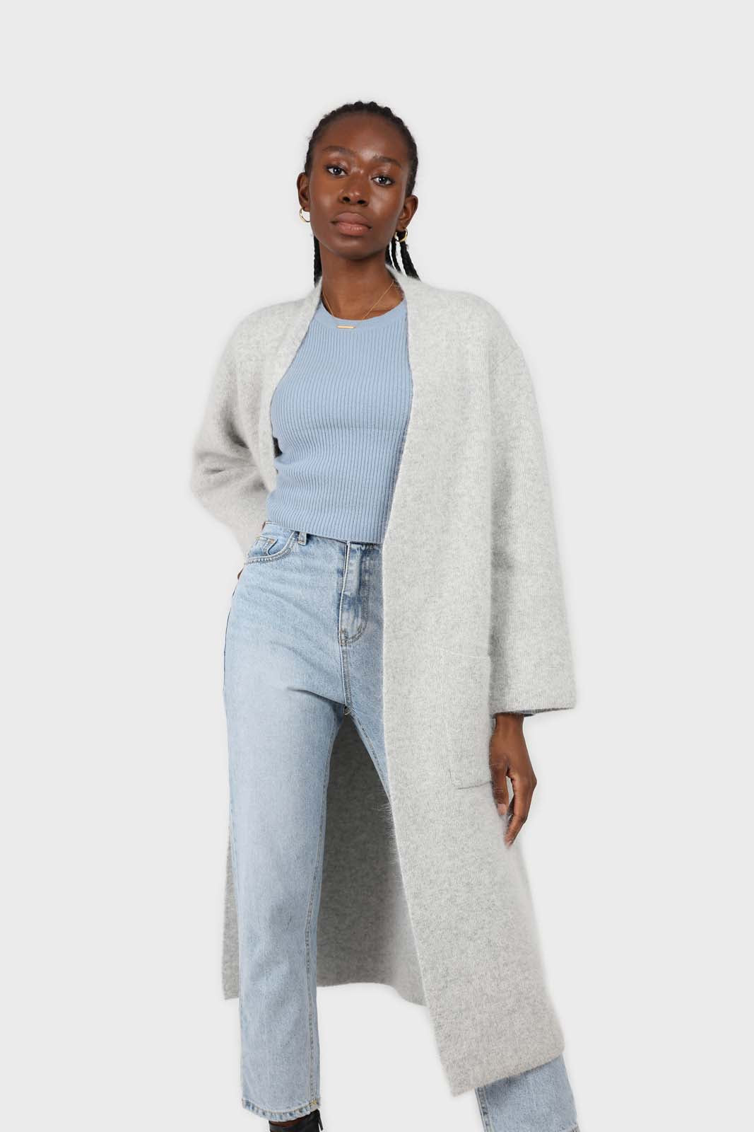 Light blue high waist mom jeans