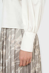 Grey marble print maxi skirt