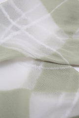 Green and white argyle cotton socks