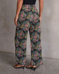 Moment In Time Floral Tapestry High Rise Pants