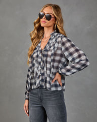 Jenna Plaid Ruffle Blouse