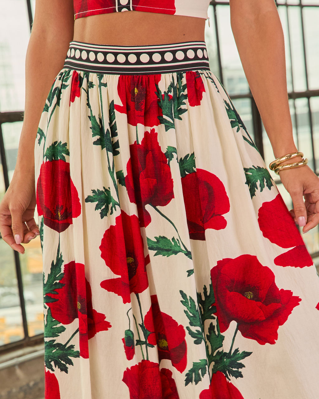 Market Posy Floral Midi Skirt