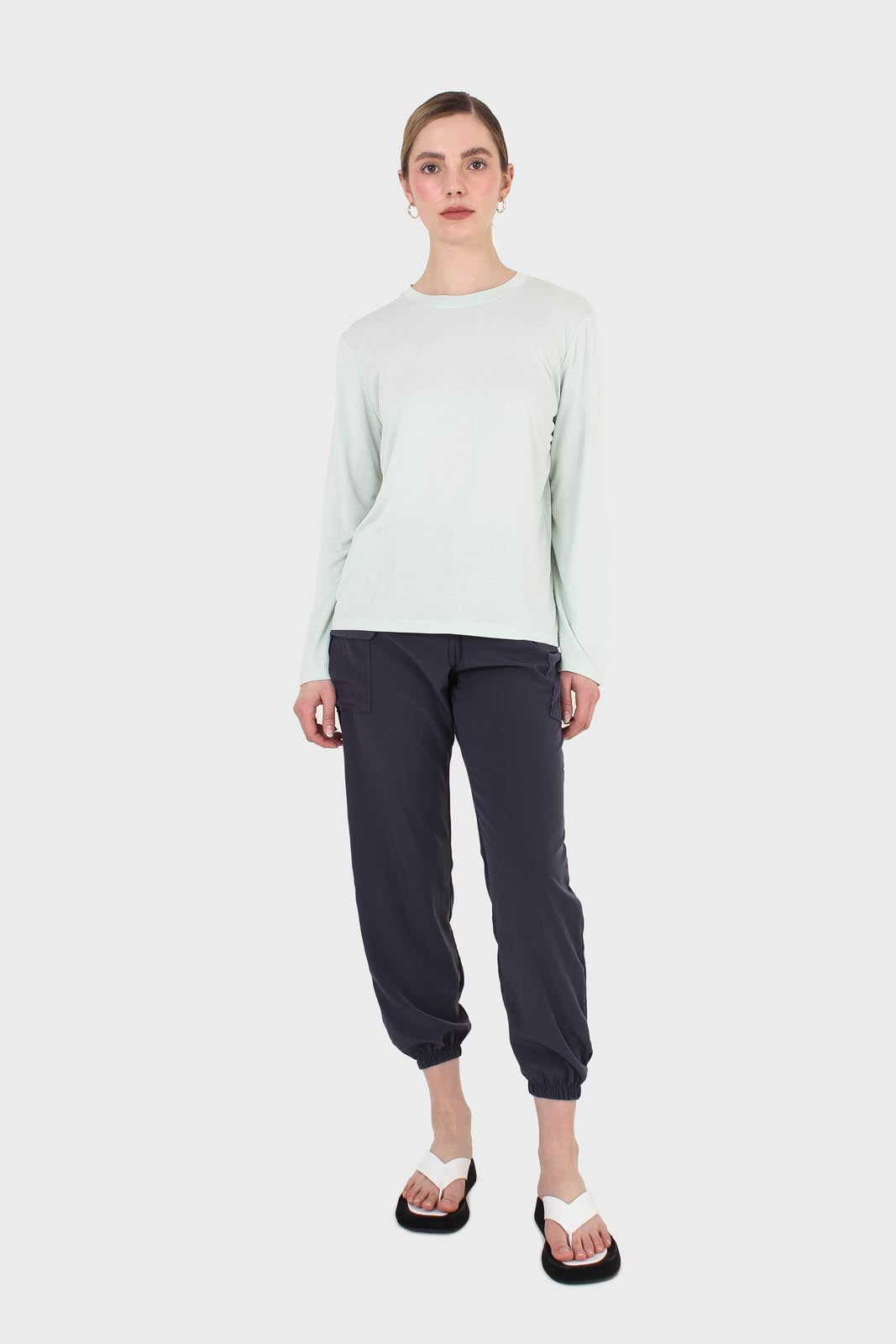Mint green high neck perfect long sleeved tee
