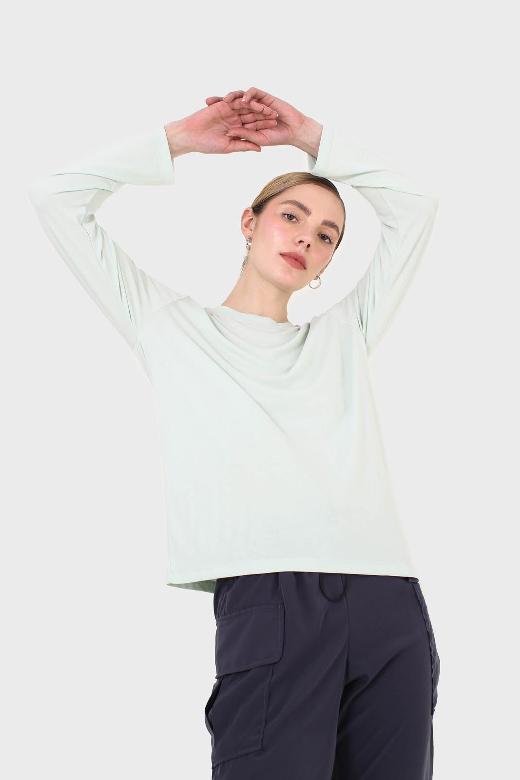 Mint green high neck perfect long sleeved tee