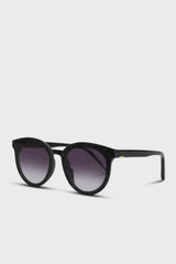 Black thick frame classic round sunglasses