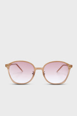 Beige perspex frame classic sunglasses