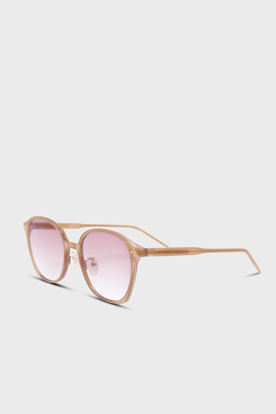 Beige perspex frame classic sunglasses