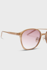 Beige perspex frame classic sunglasses