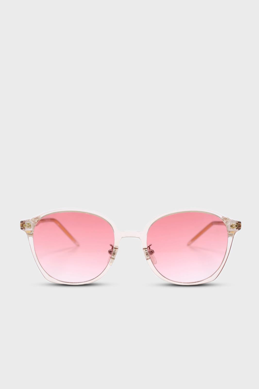 Pink perspex frame classic sunglasses