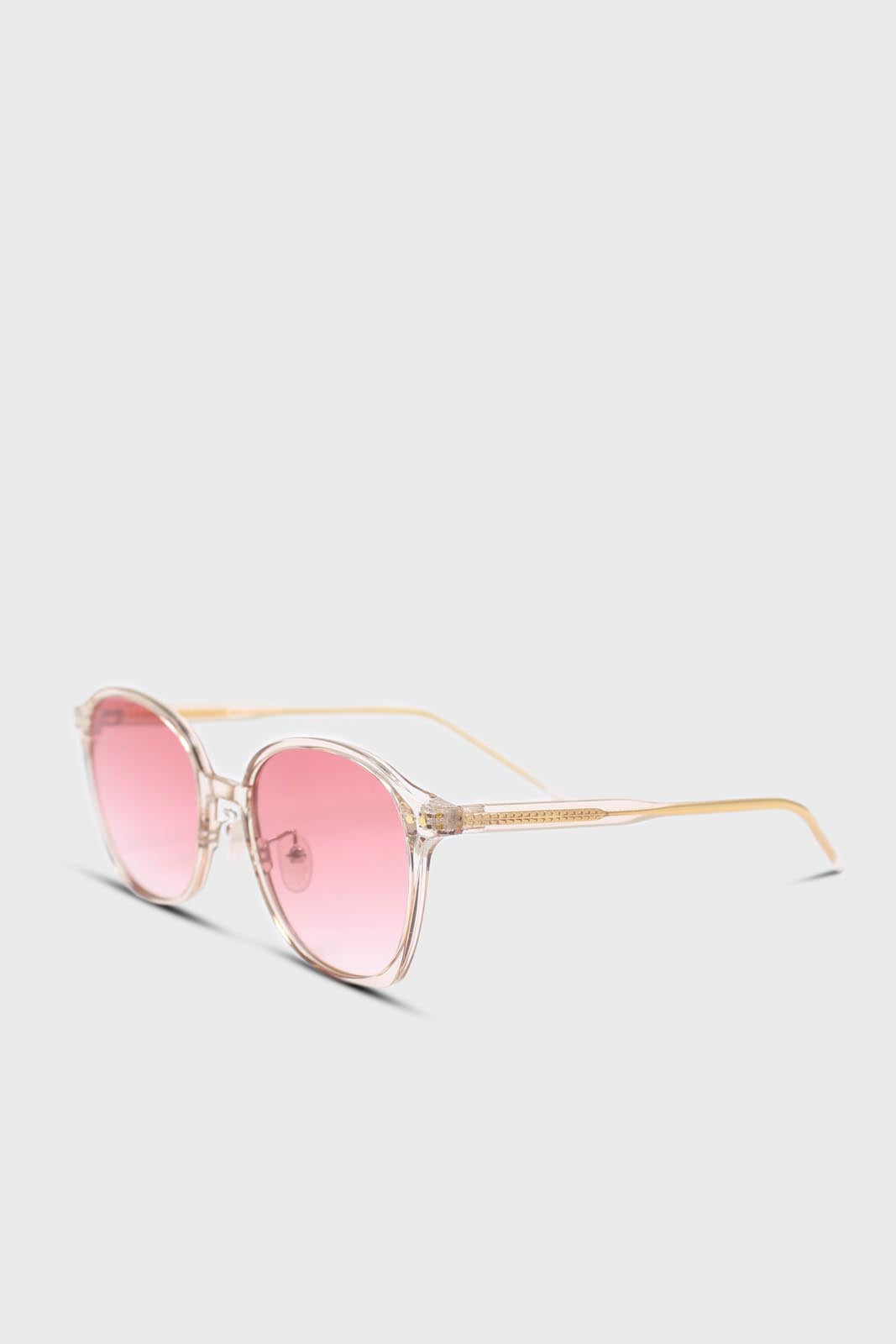 Pink perspex frame classic sunglasses