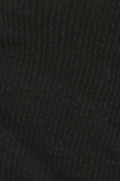 Black off shoulder ruched front ribbed top