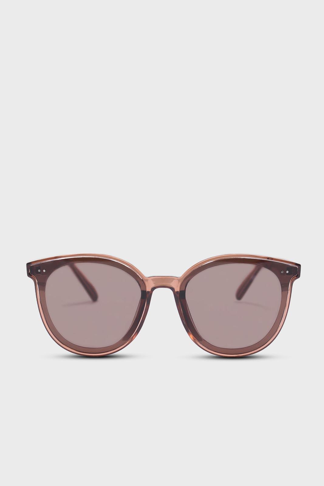 Burgundy thick frame classic round sunglasses