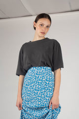 Charcoal loose fit t-shirt - set
