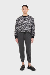 Charcoal loose fit sweatpants - set