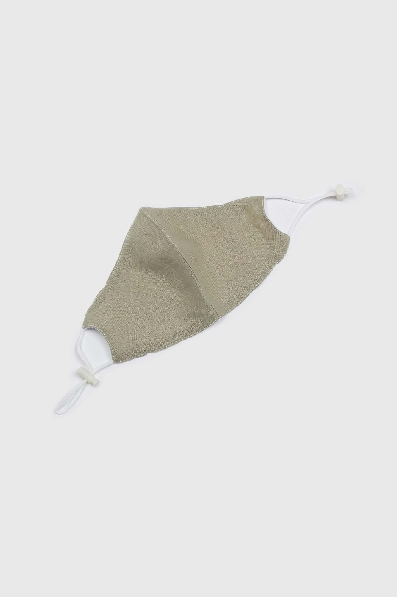 Khaki pure linen face mask