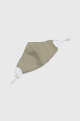 Khaki pure linen face mask